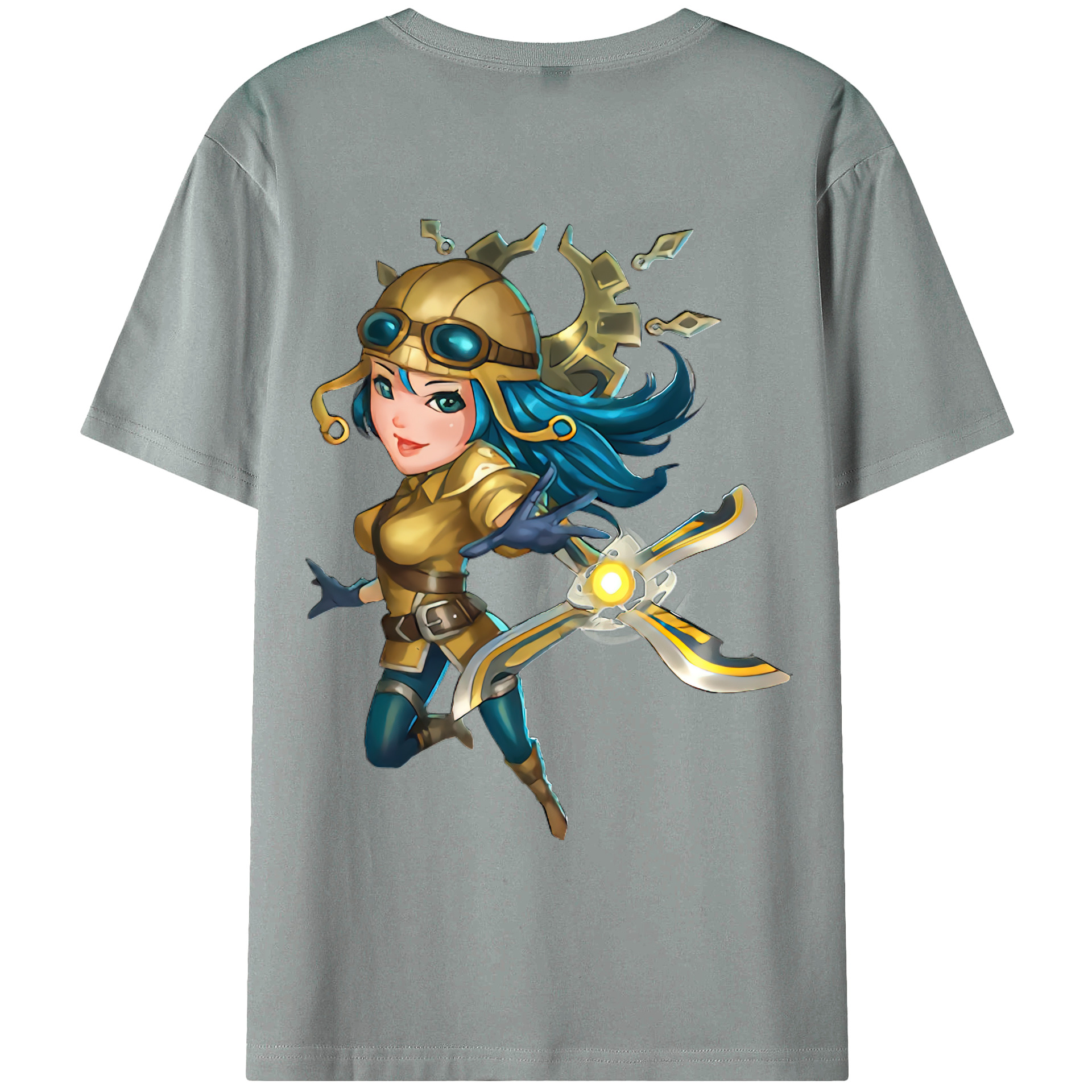 （画像用） リーグ・オブ・レジェンド League of Legends LOL 綿100％ メンズ半袖Tシャツ（バックプリント） 通気性
